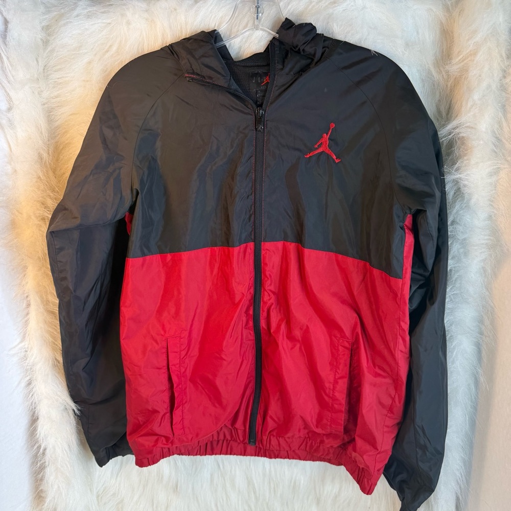 Jordan Black and Red Windbreaker Jacket